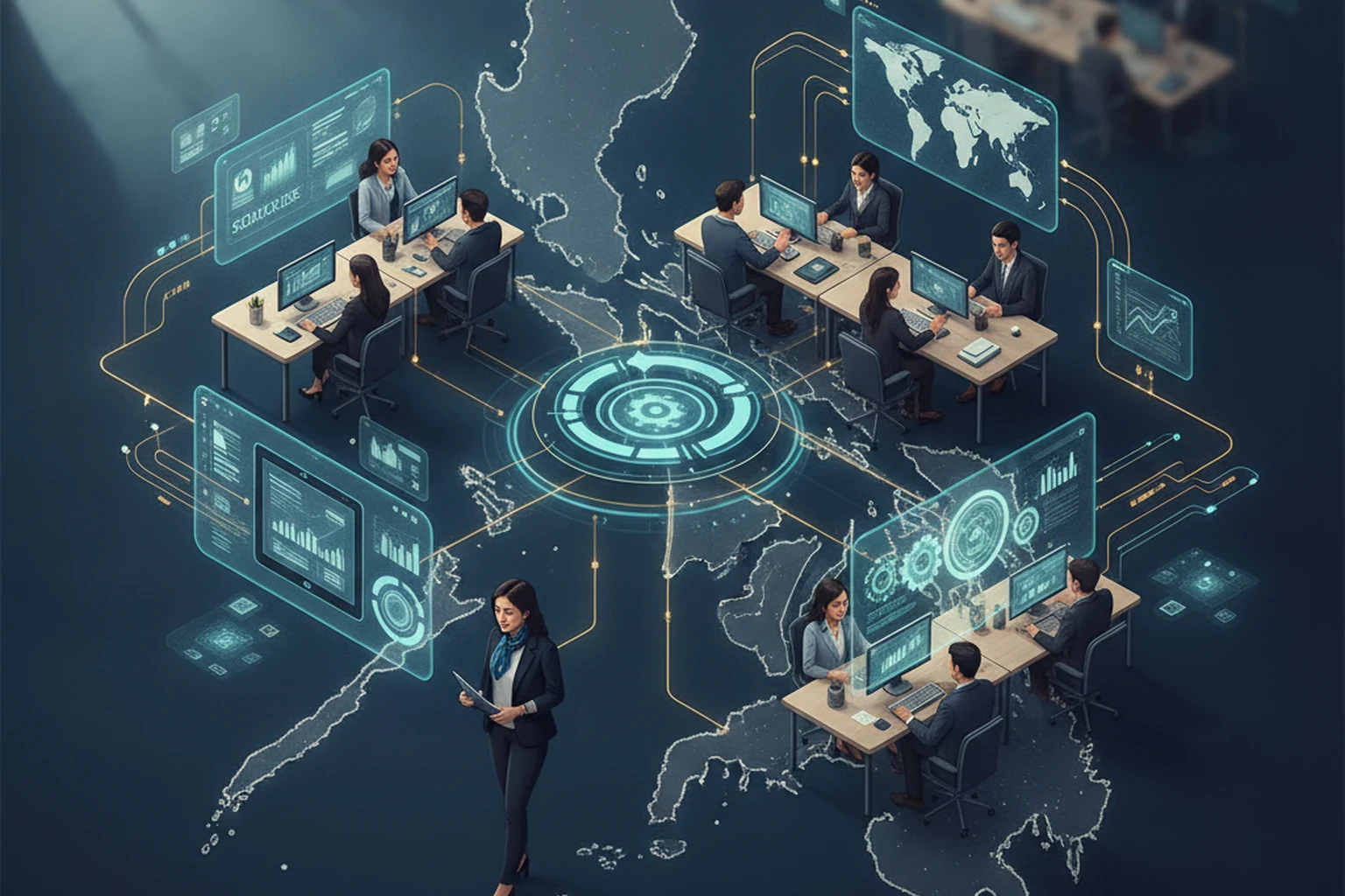 Philippines Outsourcing Operations: Source of Truth Map editorial illustration
