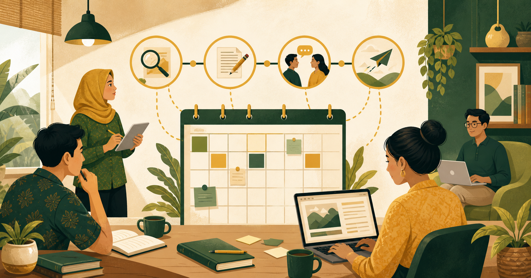 Illustration of a remote content workflow