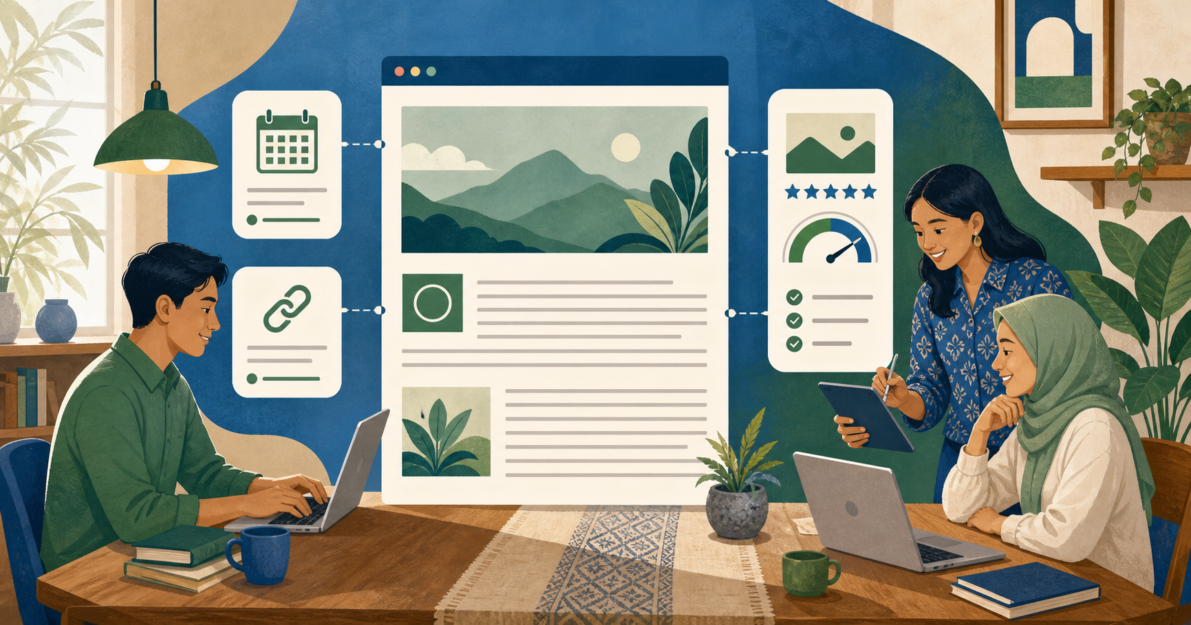 Illustration of a remote content workflow