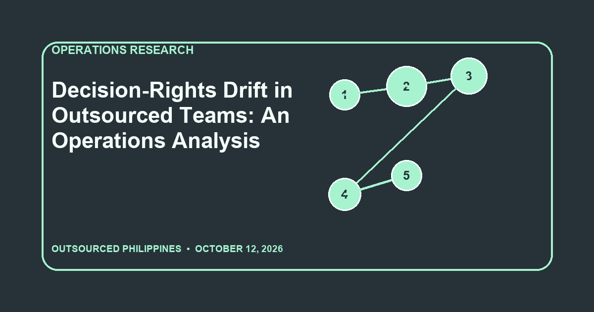 Editorial illustration for Decision-Rights Drift in Outsourced Teams: An Operations Analysis