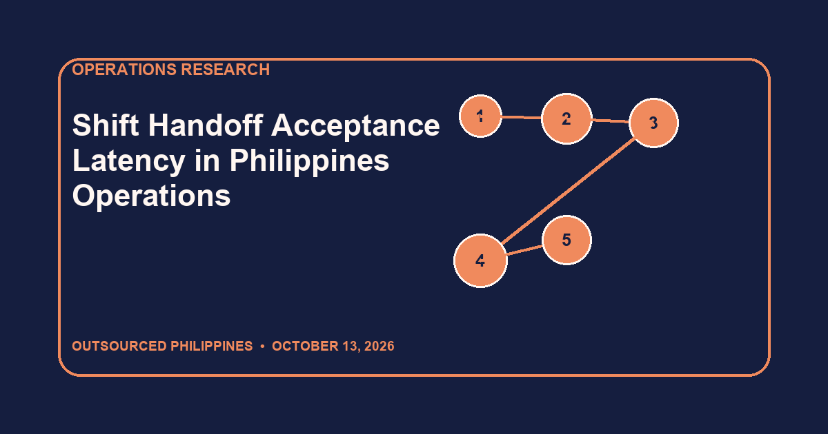 Editorial illustration for Shift Handoff Acceptance Latency in Philippines Operations