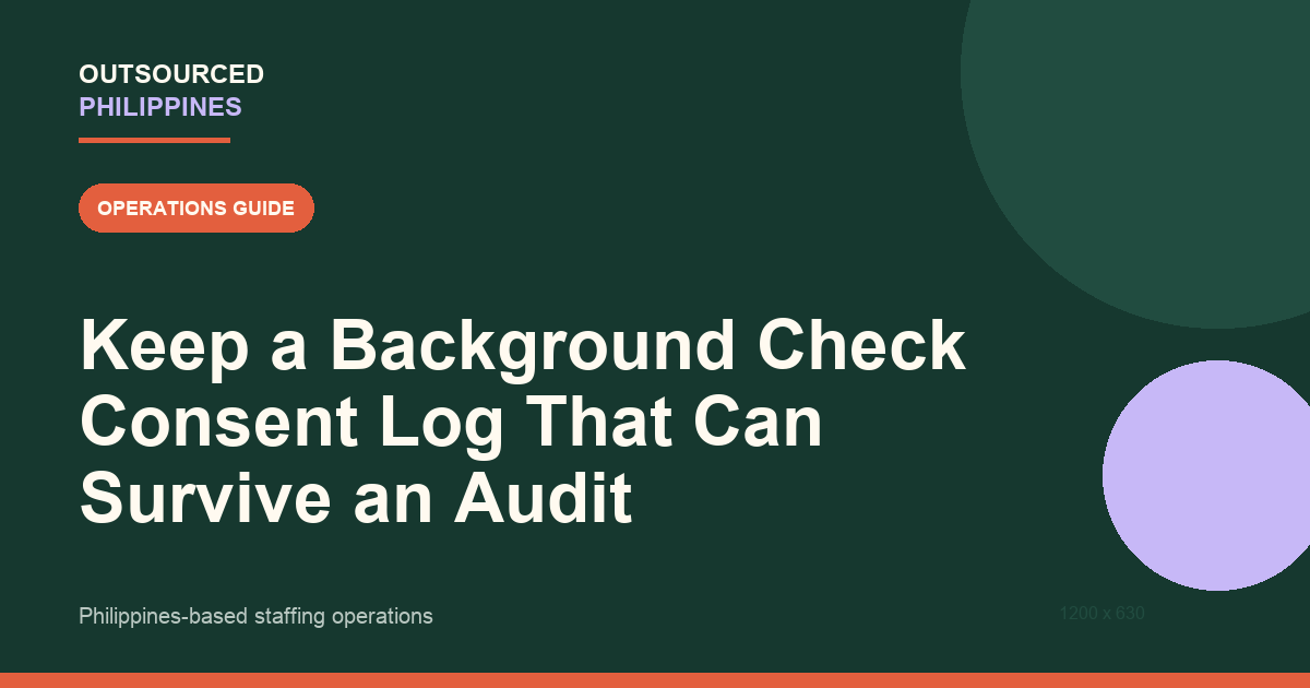 Editorial illustration for Keep a Background Check Consent Log That Can Survive an Audit