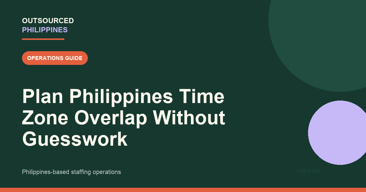 Editorial illustration for Plan Philippines Time Zone Overlap Without Guesswork